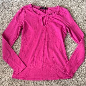 Boston Proper Magenta Long Sleeve Top